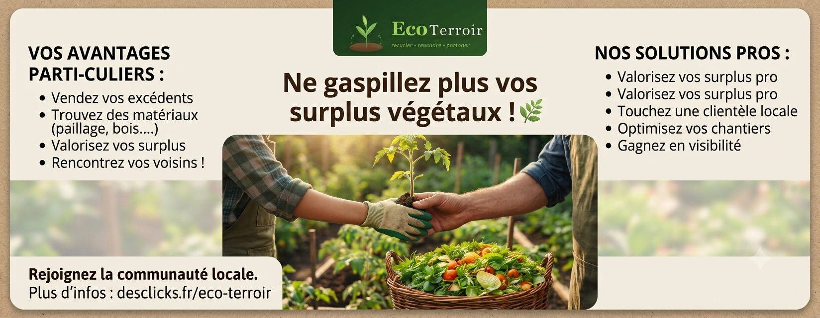 EcoTerroir - recycler, revendre, partager vos surplus végétaux