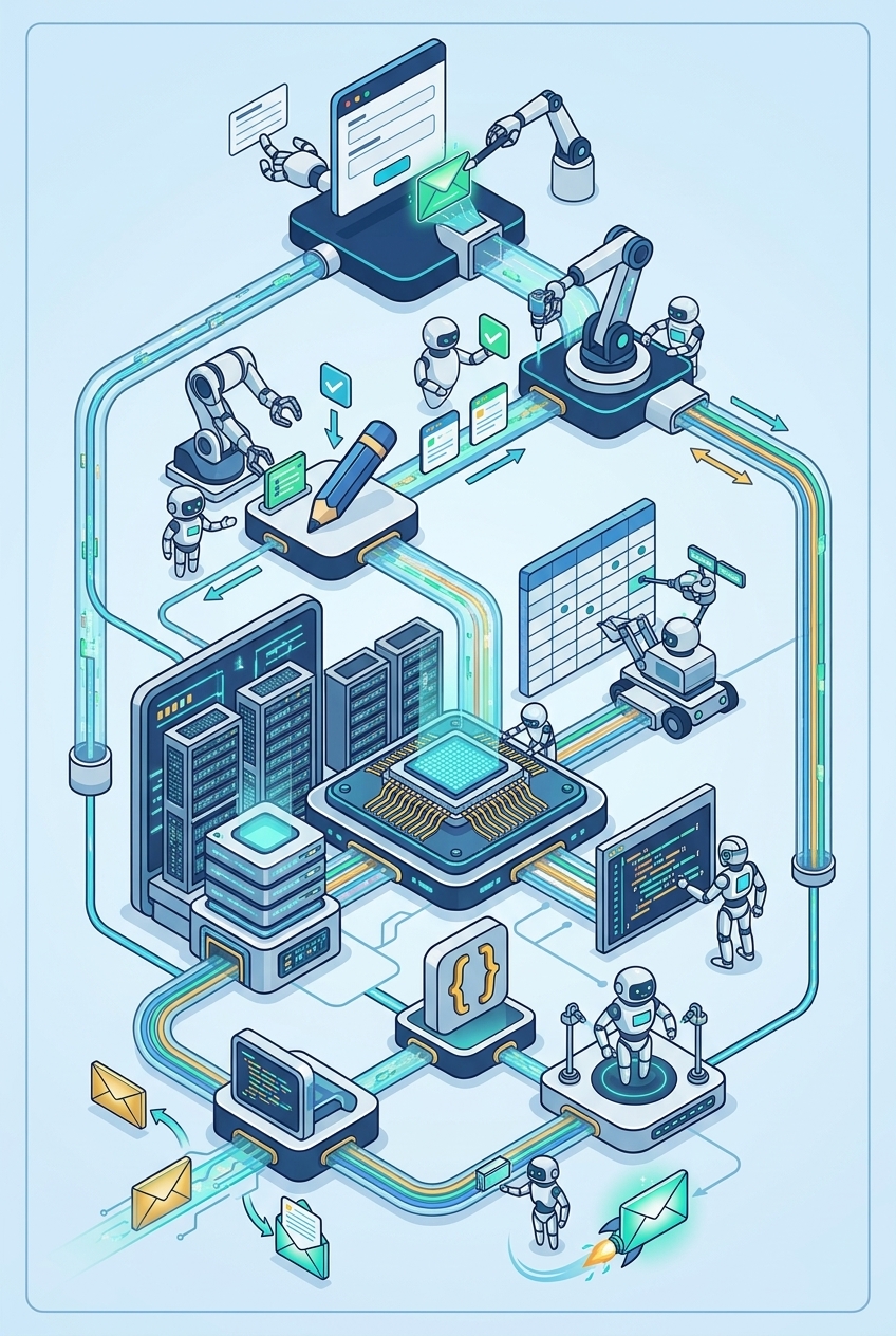 Illustration d'automatisation de tâches